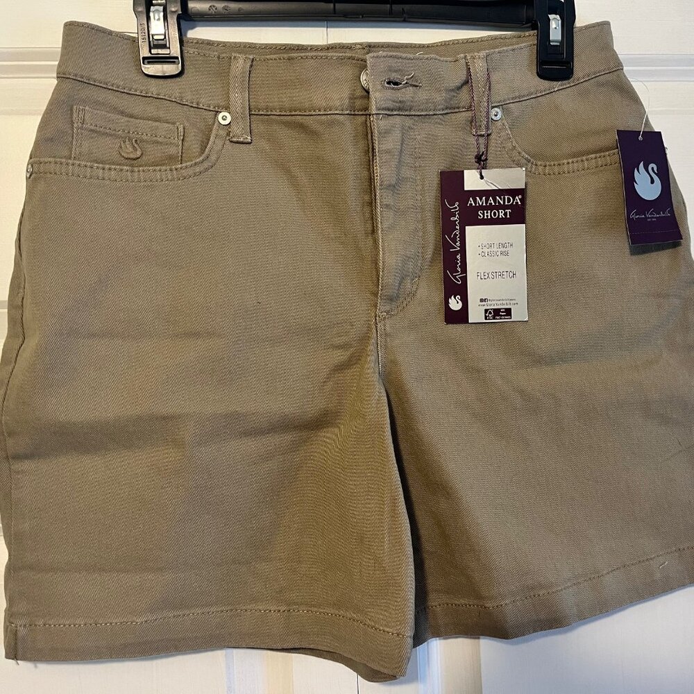 NWT Gloria Vanderbilt denim shorts - dark khaki